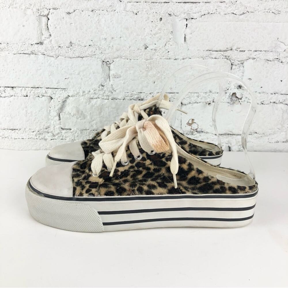 Vintage 90's No Boundaries Faux Fur Platform Slide Sneakers